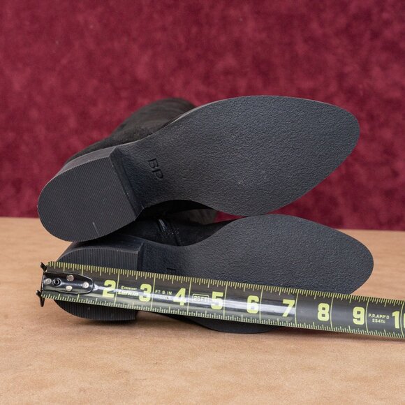BP Women Luke Black Faux Suede Block Heel Over The Knee Boots sz 6.5 - Picture 5 of 10